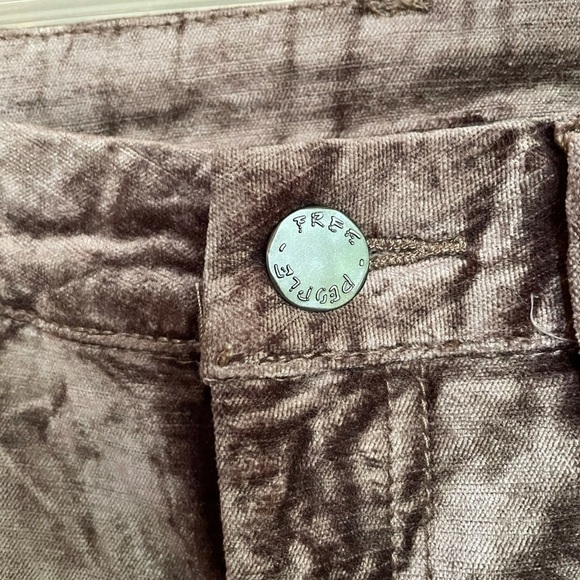 NWT Free People Velvet Crop Pants Taupe Size 26 - Picture 6 of 11